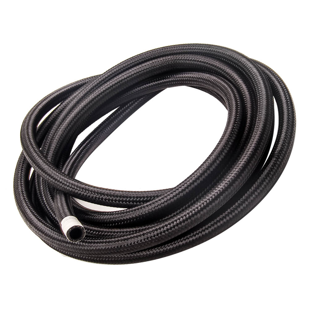 8AN AN-8 Fitting Stainless Steel Nylon Braided Oil Fuel Hose Line