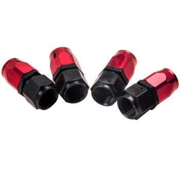 AN-8 Fitting Stainless Steel Nylon Braided Oil Fuel Hose Line 16FT Kit Red