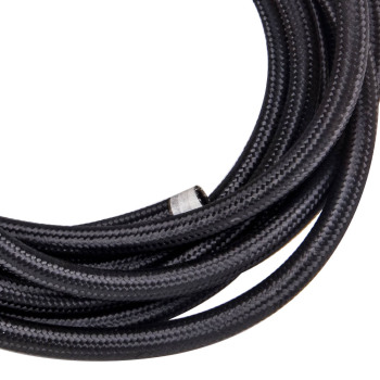 20FT -8AN Nylon Stainless Steel Braided Fuel Gas Oil Line Hose AN8 Black 2000PSI