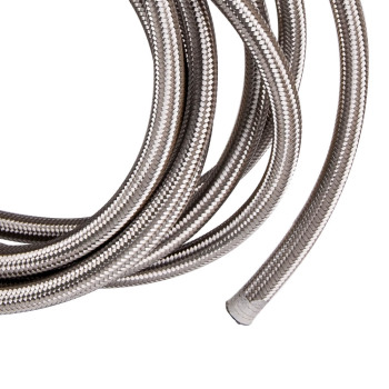 -8AN AN8 Stainless Steel Braided hoses Fuel Oil Line Hose Racing 20FT
