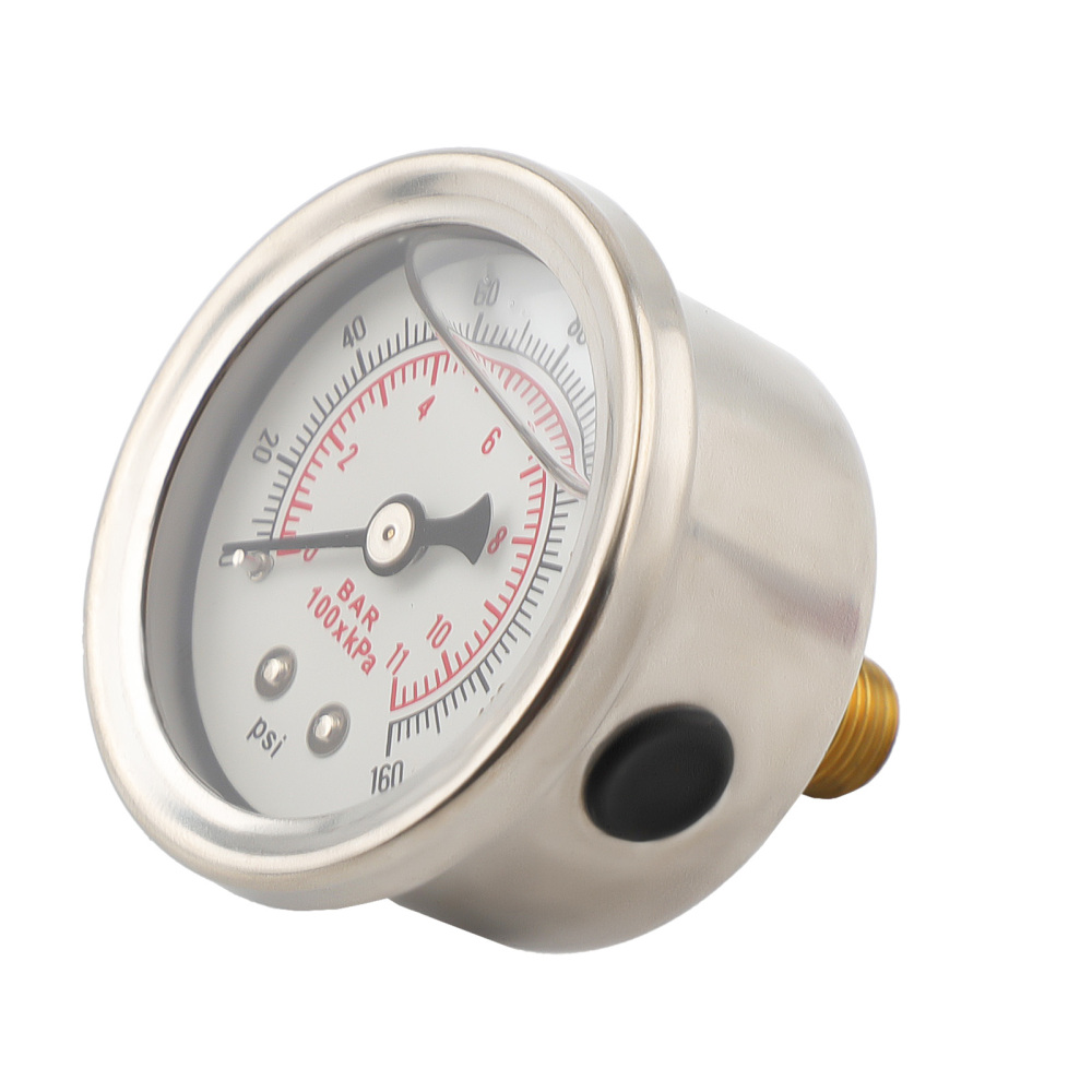 Fuel Pressure Regulator AN6 Hose End Fittings Oil Line Oil Gauge Kit Black-Red