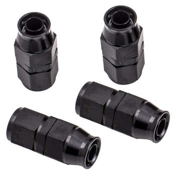 Stainless Steel PTFE Fuel Line 20FT Fitting Hose Kit Black