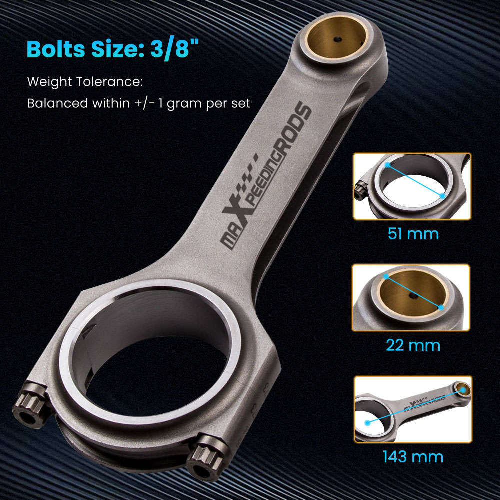 Hbeam Connecting Rods for Honda Prelude Accord JDM H22 H22A H22A1 2.2L