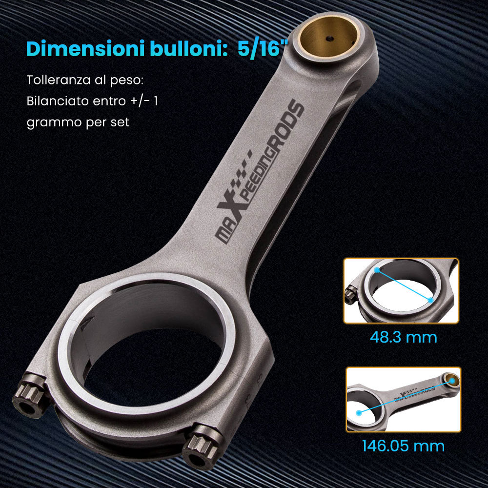 Bielle compatibile per Austin mini 1275cc A plus series H beam Connecting Rods ConRod Pleuel