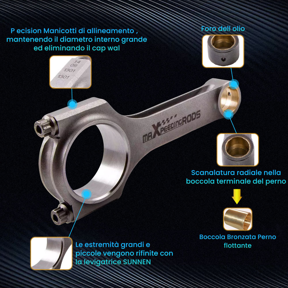 Biellaper Bielle JDM compatibile per Honda Civic CRX D16 D16Y7 D16Y8 D16Z6 ZC Bielle Biellaper Bielle JDM compatibile per Honda Civic CRX D16 D16Y7 D16Y8 D16Z6 ZC Bielle