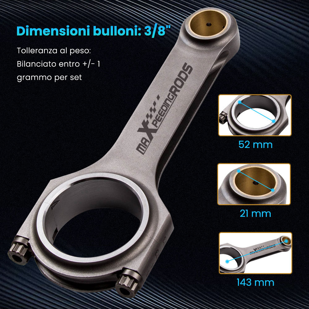 H Beam Bielle compatibile per Opel Calibra 2.0L C20 C20XE C20LET Z20LET Bielle H Beam Bielle compatibile per Opel Calibra 2.0L C20 C20XE C20LET Z20LET Bielle