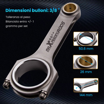 Connecting Rods Rod compatibile per Audi VW 1.9L TDI PD90 PD100 PD115 Bielle ARP 2000 800BHP