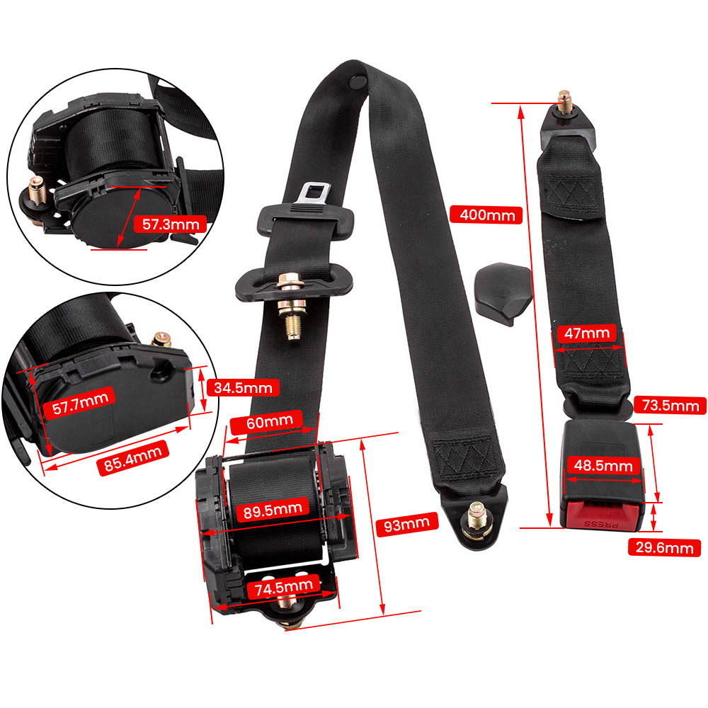 Maxpeedingrods-3 Point Safety compatible for Seat Belt Straps 1Set