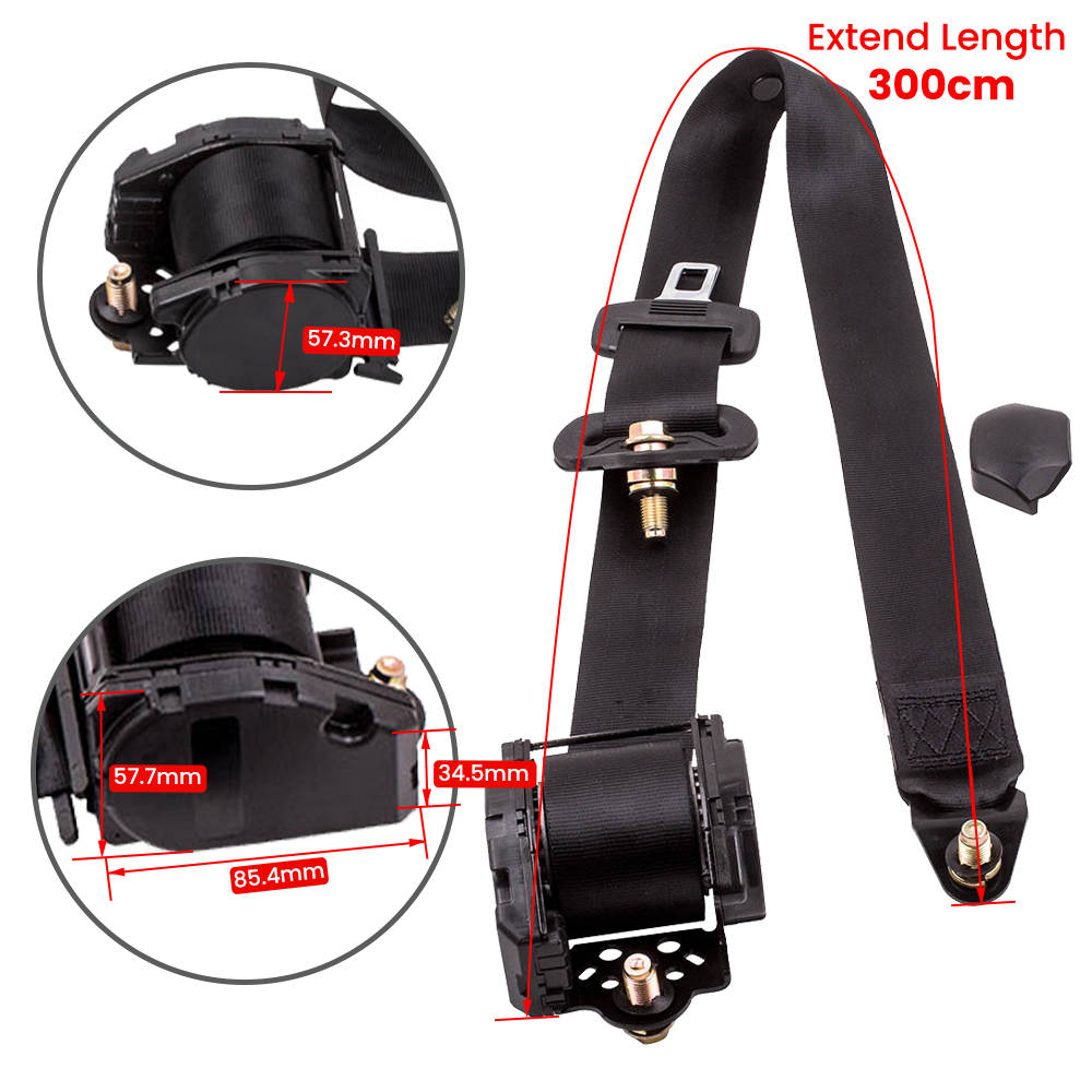 Black Universal Automatic Seat Belt at Rs 425/piece