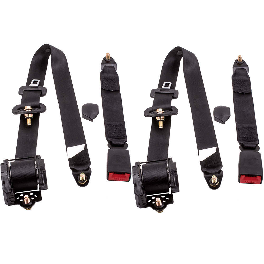 Universal 3 Point Retractable Auto Car Safety Belt Lap Adjustable Belt
