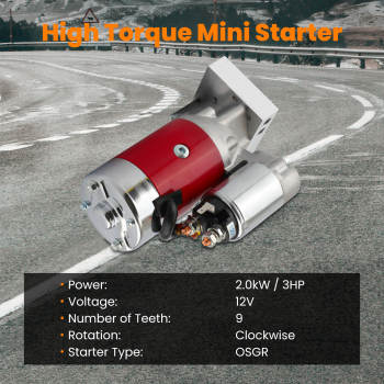 700HP SmallBig Block compatible for CHEVY HD compatible for Mini Starter Motor Red 3HP 305 350 454