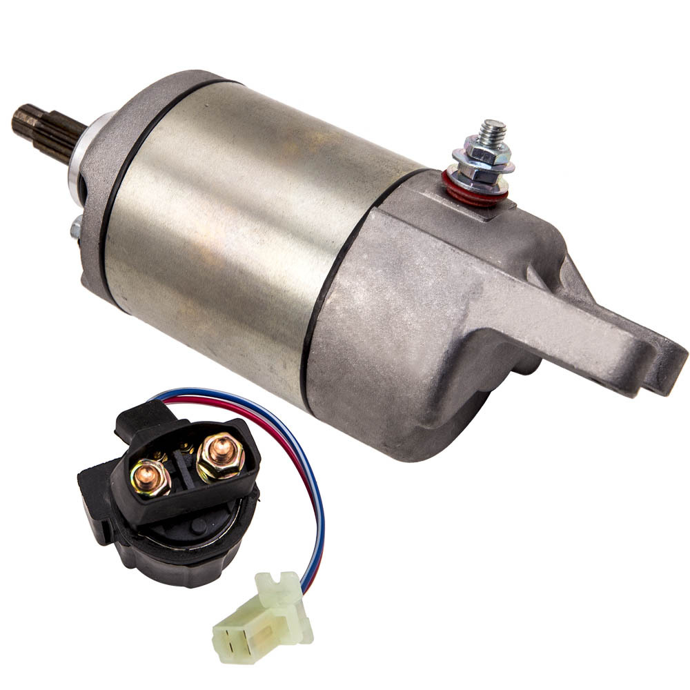 Compatible for Honda ATV ATC250ES Big Red TRX250 TRX300 31200-HA6-316 Starter Motor and Relay 