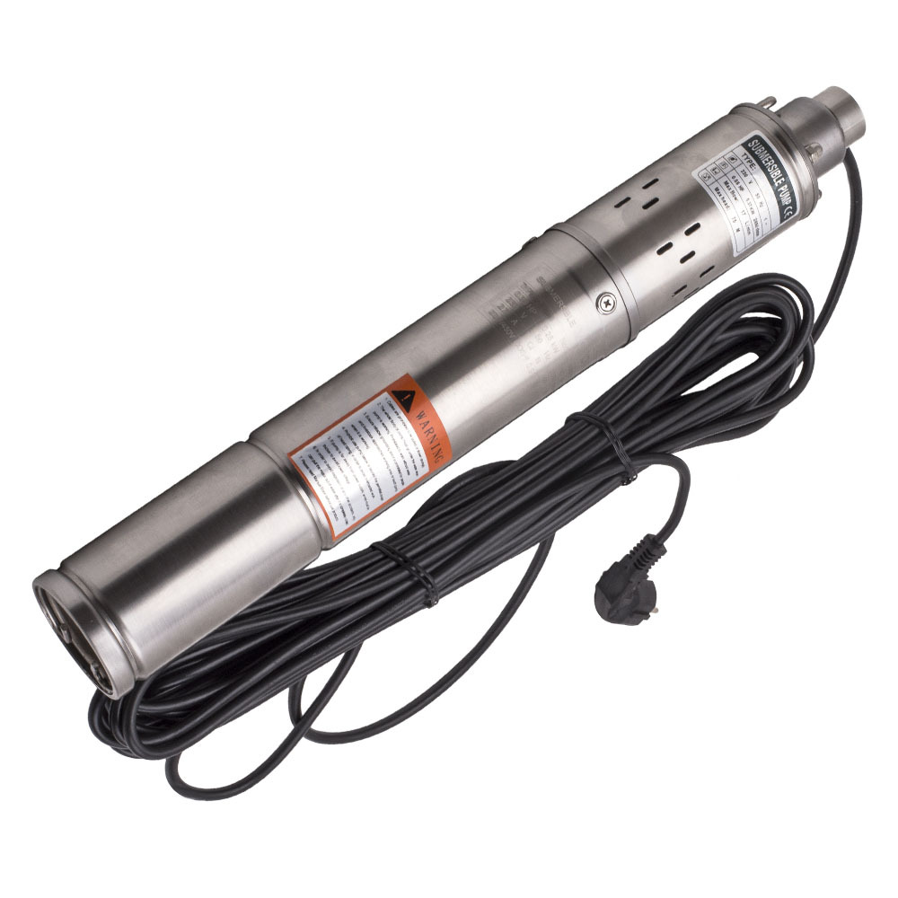 3 inches 1020L/H Deep Well Submersible Bore Pump 250W Max. Head 75m Pipe Pump
