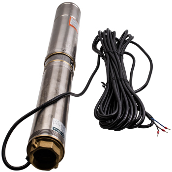 4” 1.1KW Borehole Deep Well Water Submersible Electric Pump + 20m Cable Head 54m