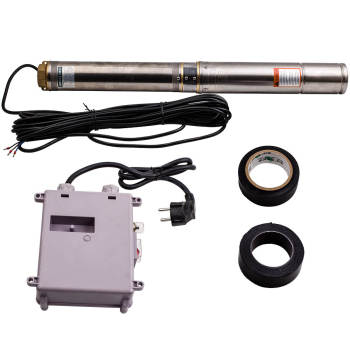 4” 1.1KW Borehole Deep Well Water Submersible Electric Pump + 20m Cable Head 54m