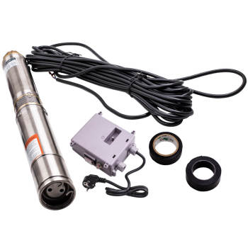 3 inch 2500L/H 250W Deep Well Submersible Borehole Pump Stainless Steel + Cable