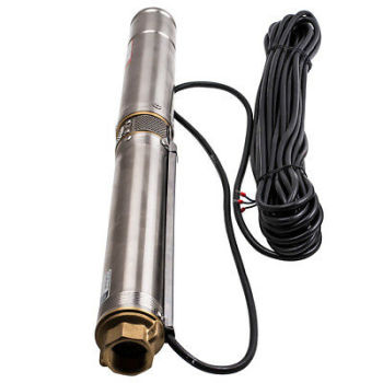 3 inch 76 mm 3800 l / h 370W Deep Well Pump Stainless Steel Submersible Borehole Pump