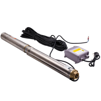 3 inch 750W 3800L/H Submersible Deep Well Borehole Water Pump + 30m Cable