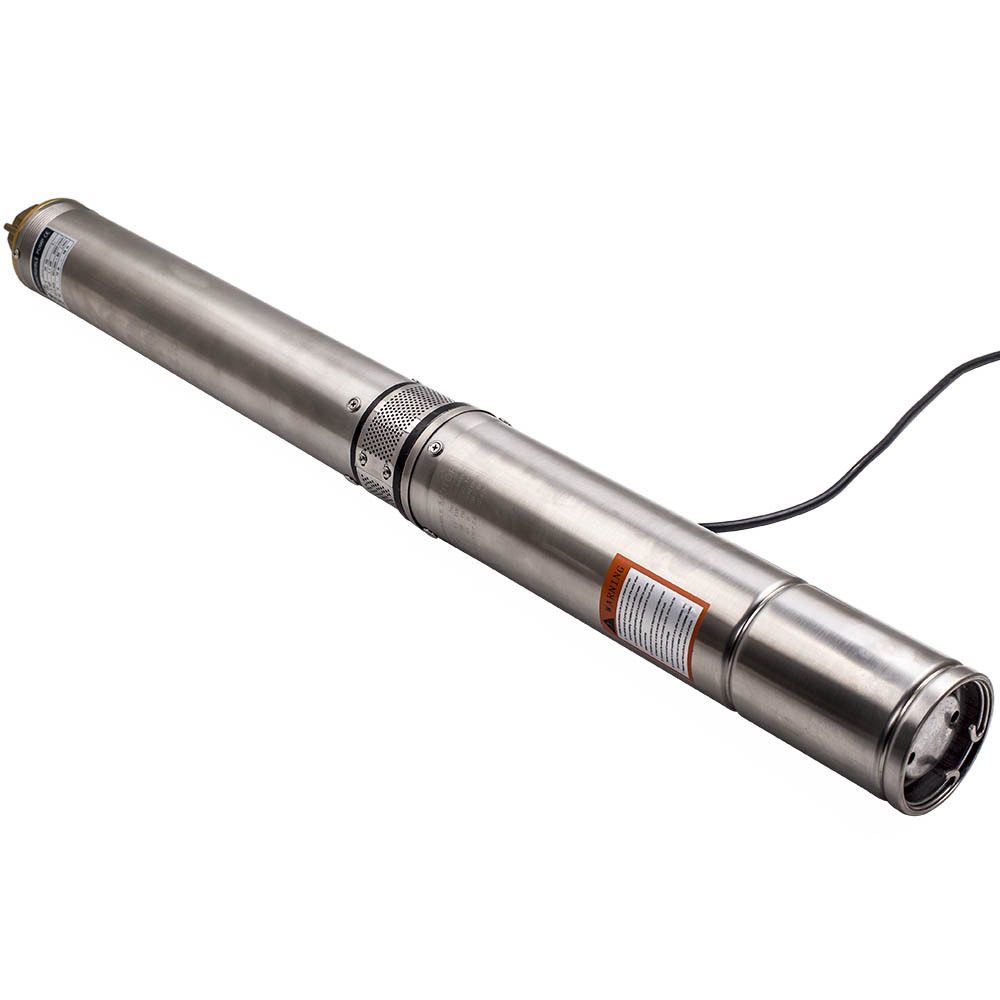 4 inch 6600 L/h 1100W Submersible Bore Pump Deep Well w/ 20m Cable 230V 1.1KW