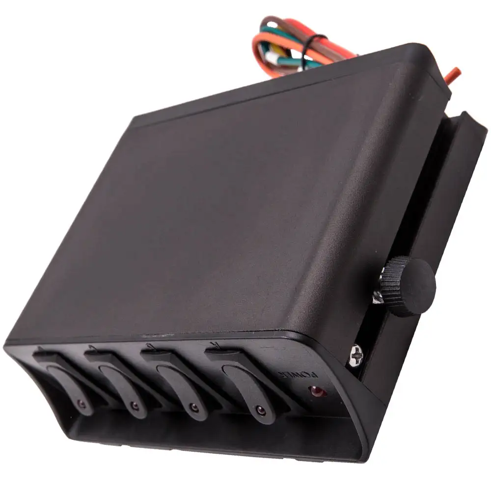 4 Gang 40a Rocker Switch Panel Box Button Controller Strobe Light Toggle Controller Panel