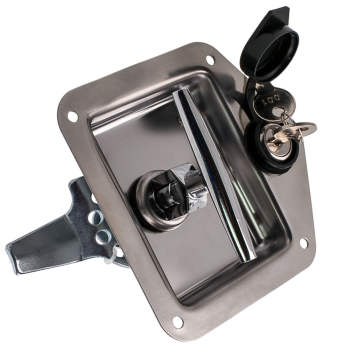 6x Folding T Handle Lock Flush Mount Tool Box Camper Trailer Stainless Steel