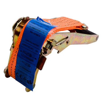 10 PCs / ensemble 5m x 4 tonnes de récupération de voiture en alliage à cliquet sangles de roue remorque attacher