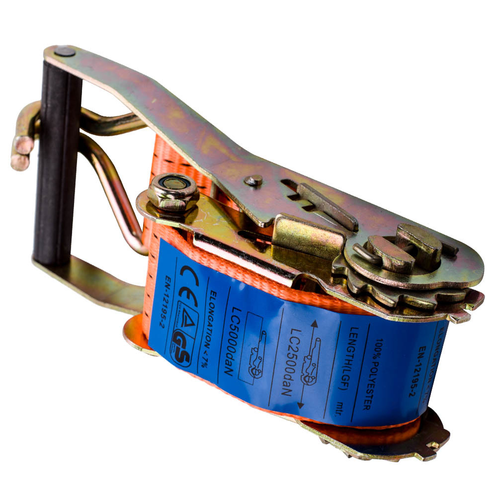 10 PCs / ensemble 5m x 4 tonnes de récupération de voiture en alliage à cliquet sangles de roue remorque attacher