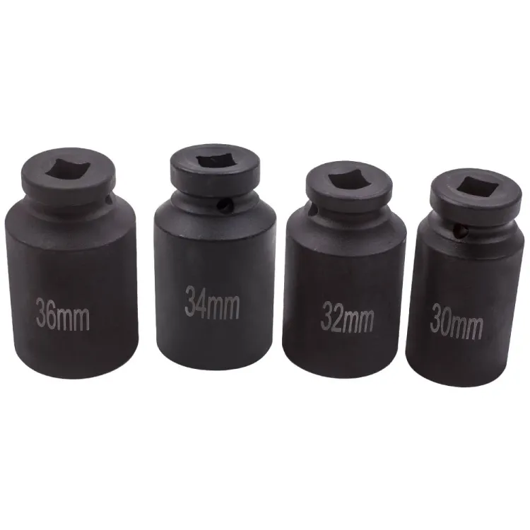4 pcs 12 Point 1/2" Drive Deep Spindle Axle Nut Socket Set 30mm 32mm  34 36mm