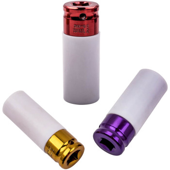 Impact Socket Set Thin Wall Lug Nut Wheel Protector 1/2 inch Drive 5pc