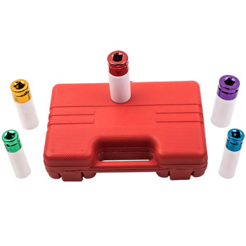 Impact Socket Set Thin Wall Lug Nut Wheel Protector 1/2 inch Drive 5pc