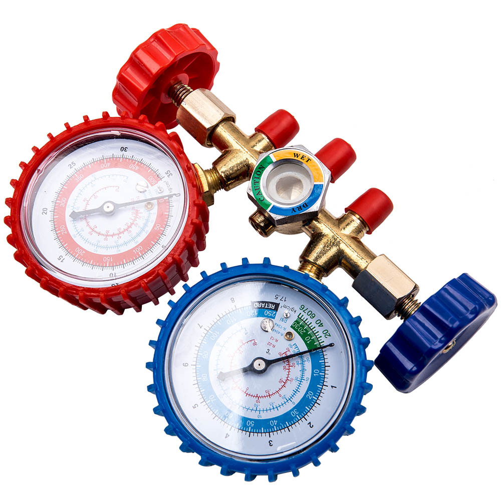 R134 R12 R22 Manifold Gauge Set HVAC A/C Refrigeration Diagnostic Test