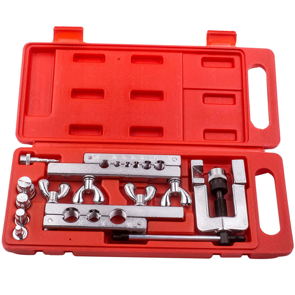 Kit de herramientas para abocardar y prensar de 10 piezas, tubos de cobre de refrigeración blanda OD