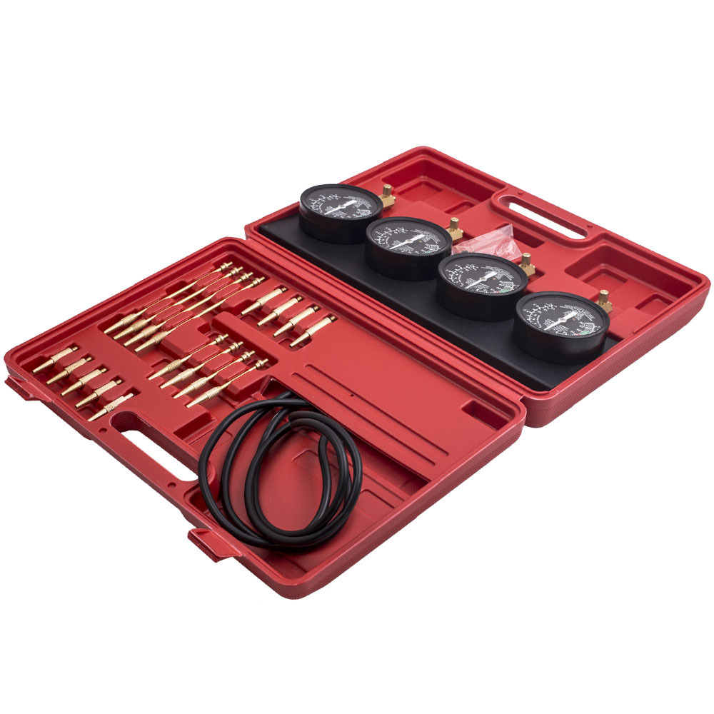 Kit di strumenti per sincronizzatore del carburatore per vuoto del carburante per moto + Set di tubi in gomma