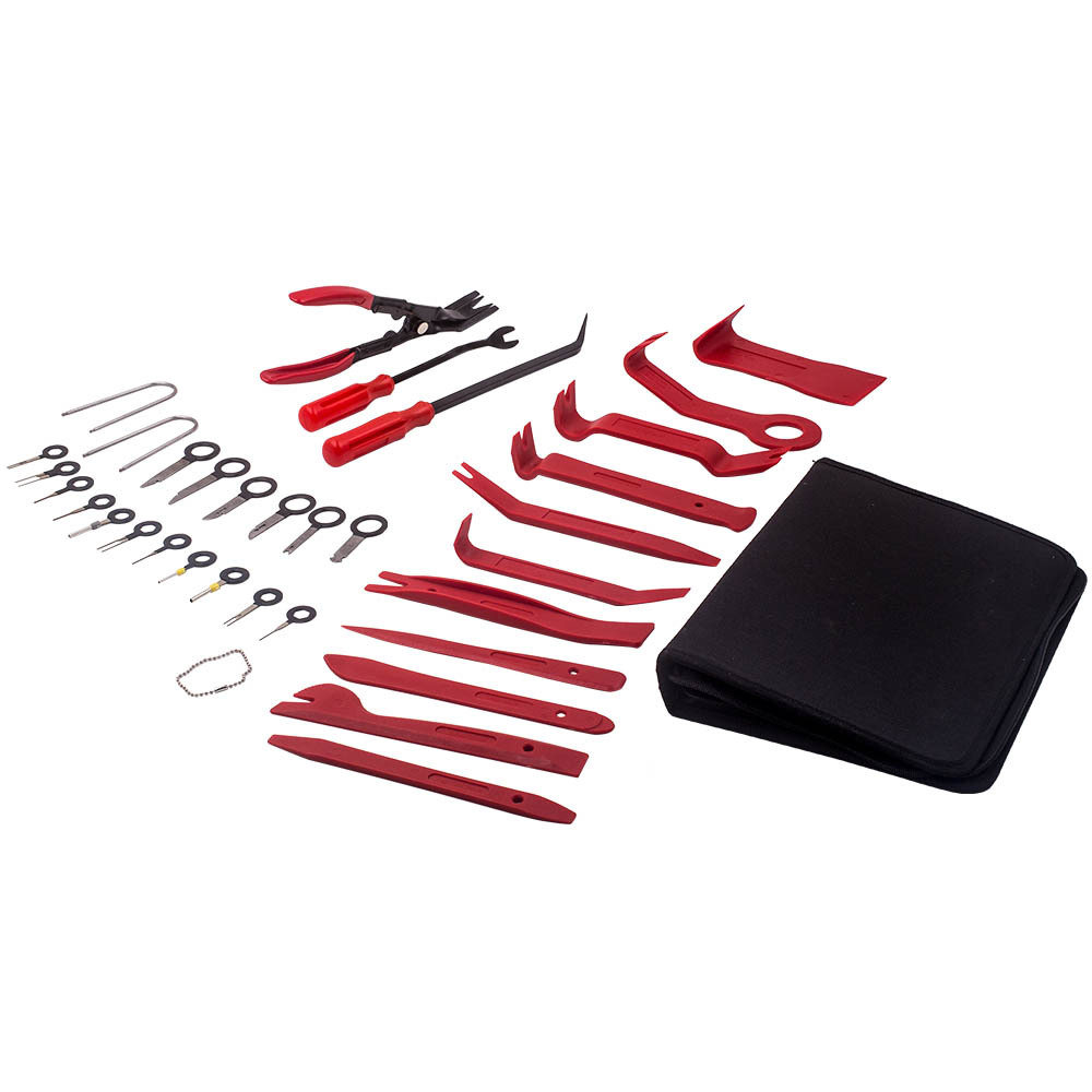 32 set Car Trim Interior Removal Molding Tools Kit Pry Clip Pliers Radio Tools