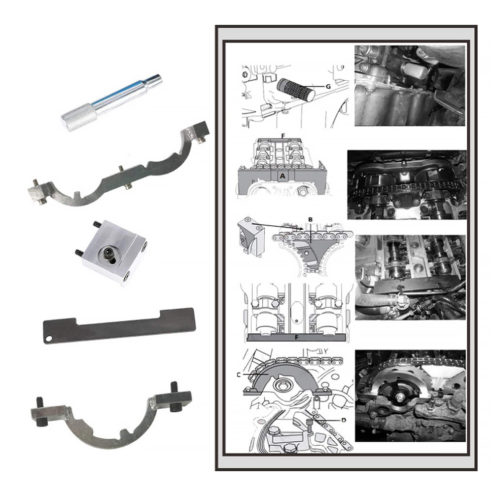 Arbres à cames doutil de chaîne de commande compatible pour Opel Astra J Corsa D Meriva Mokka Adam