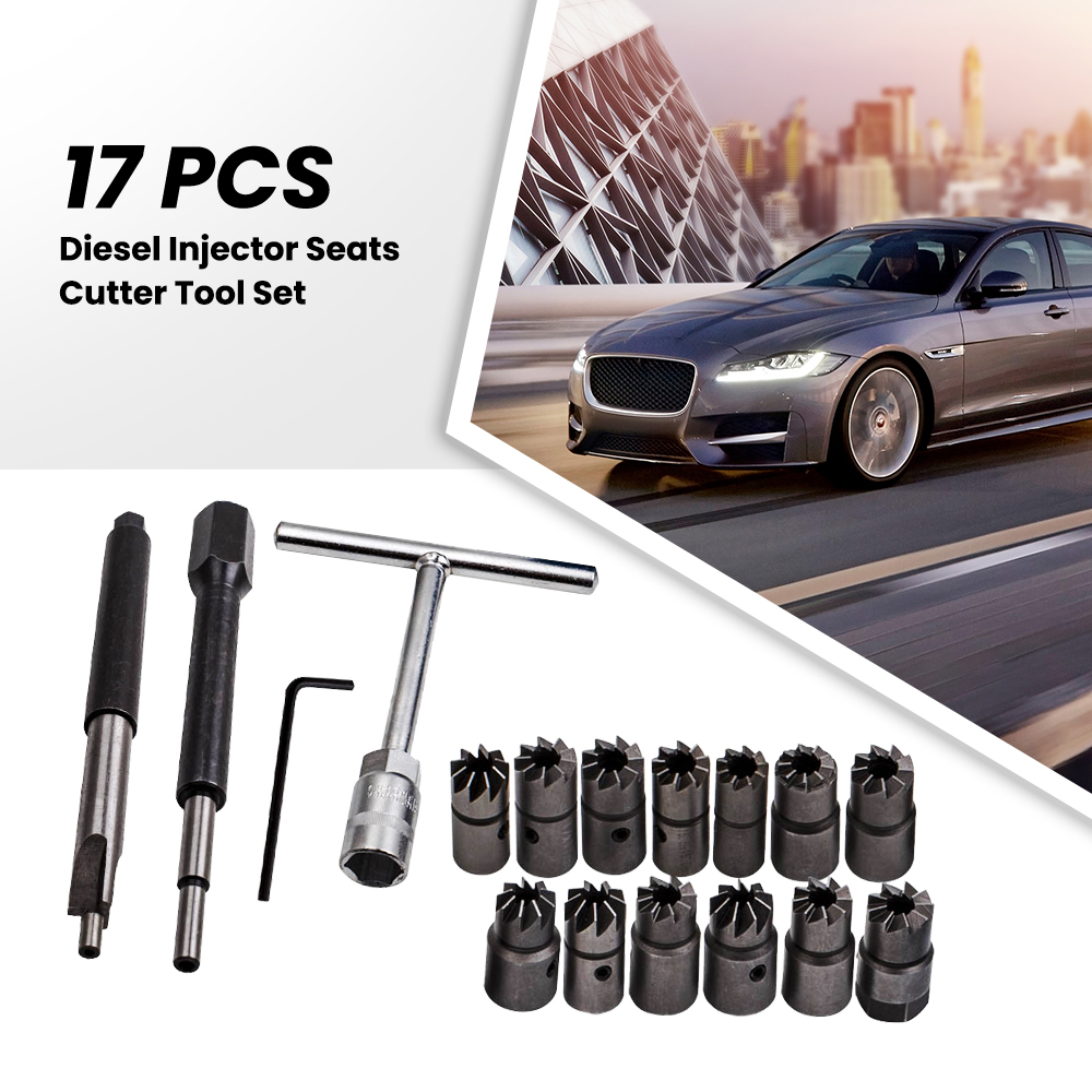 Set taglierina per sedi iniettori diesel 17 pezzi compatibile per BMW Ford Peugeot Citroen compatibile per Renault nuo