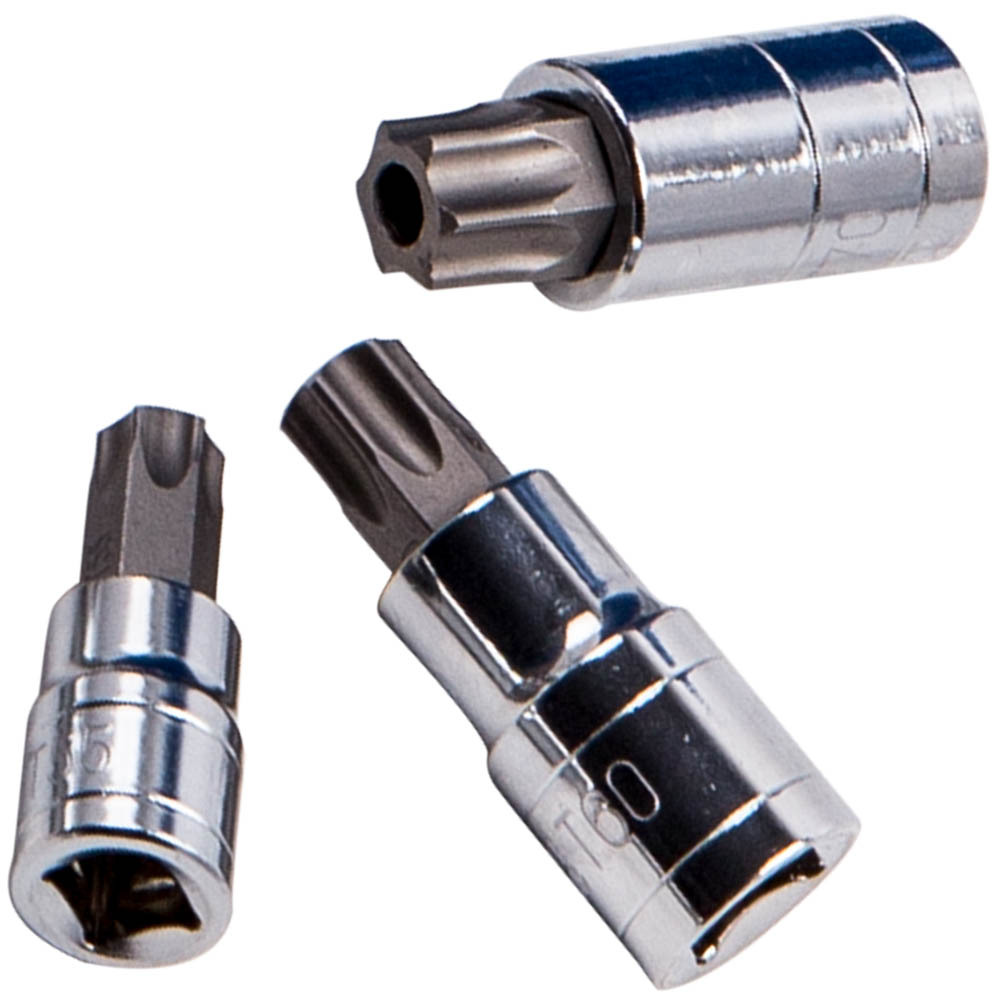 60pcs Master Torx Socket External Star Plus Bit Tamper Proof Tool Kit 3/8