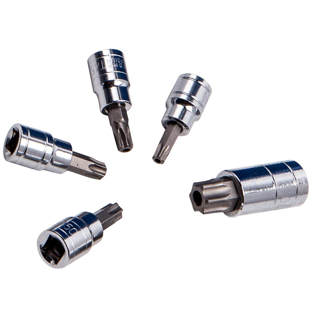 60pcs Master Torx Socket External Star Plus Bit Tamper Proof Tool Kit 3/8