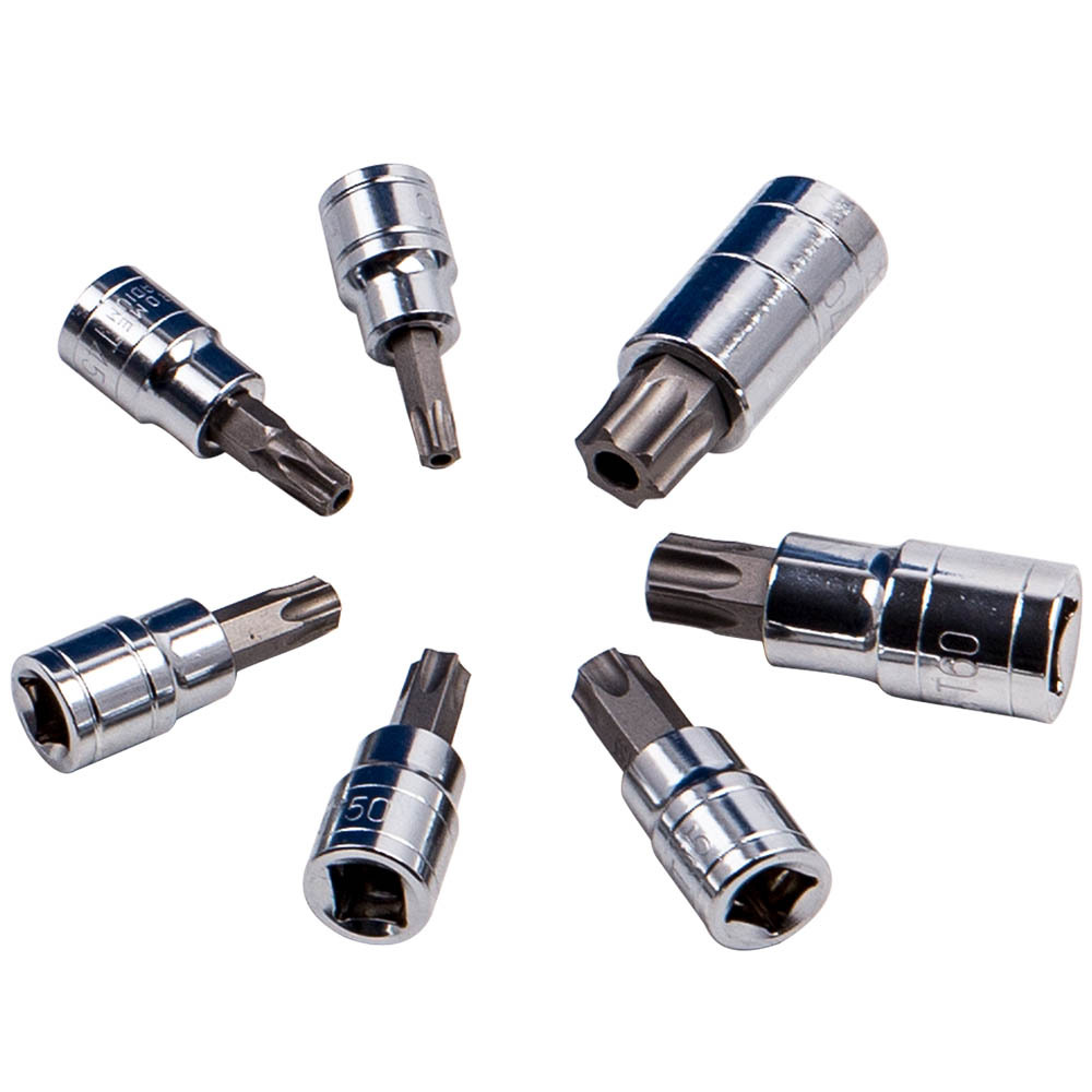 60pcs Master Torx Socket External Star Plus Bit Tamper Proof Tool Kit 3/8