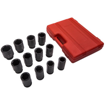 12pcs 3/4  poucepouces douilles à chocs à longue portée entraînent ensemble d'outils à impact profond 24-41mm