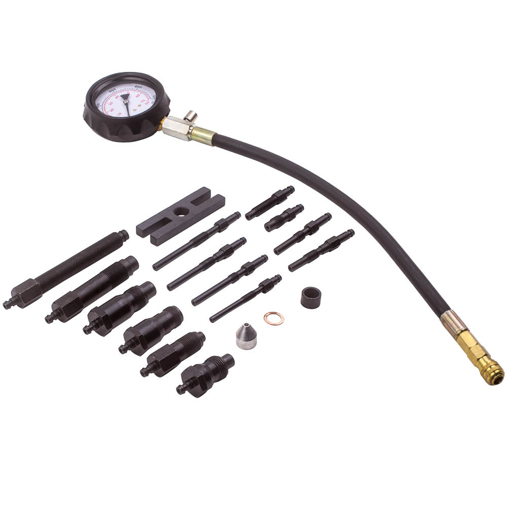 Diesel Engine Compression Tester Gauge Tool Set Automotive Compressor Kit