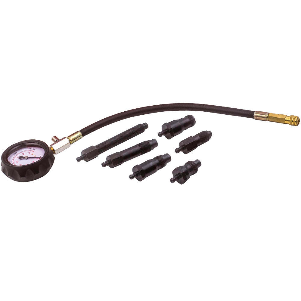 16pc Moteur Diesel Compression Tester Universal Kit Glow Plug 0-1000 Psi