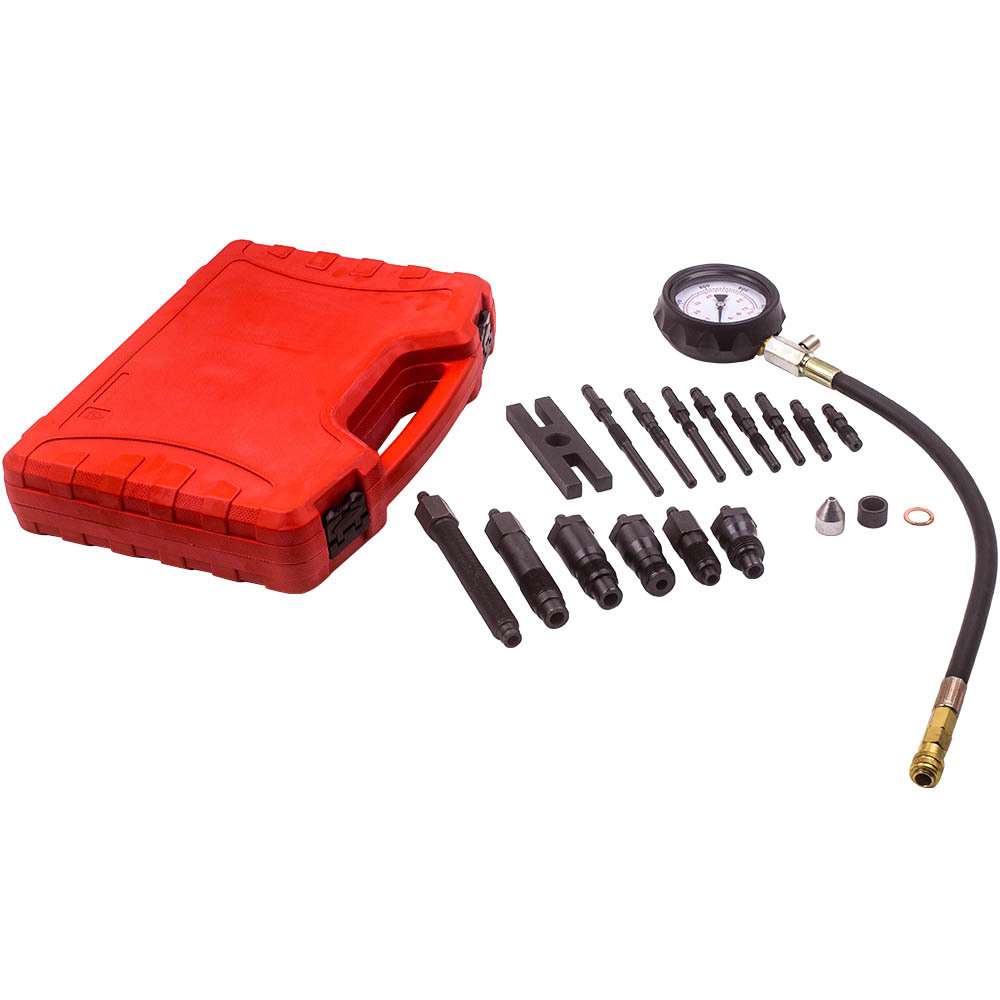 Diesel Engine Compression Tester Gauge Tool Set Automotive Compressor Kit