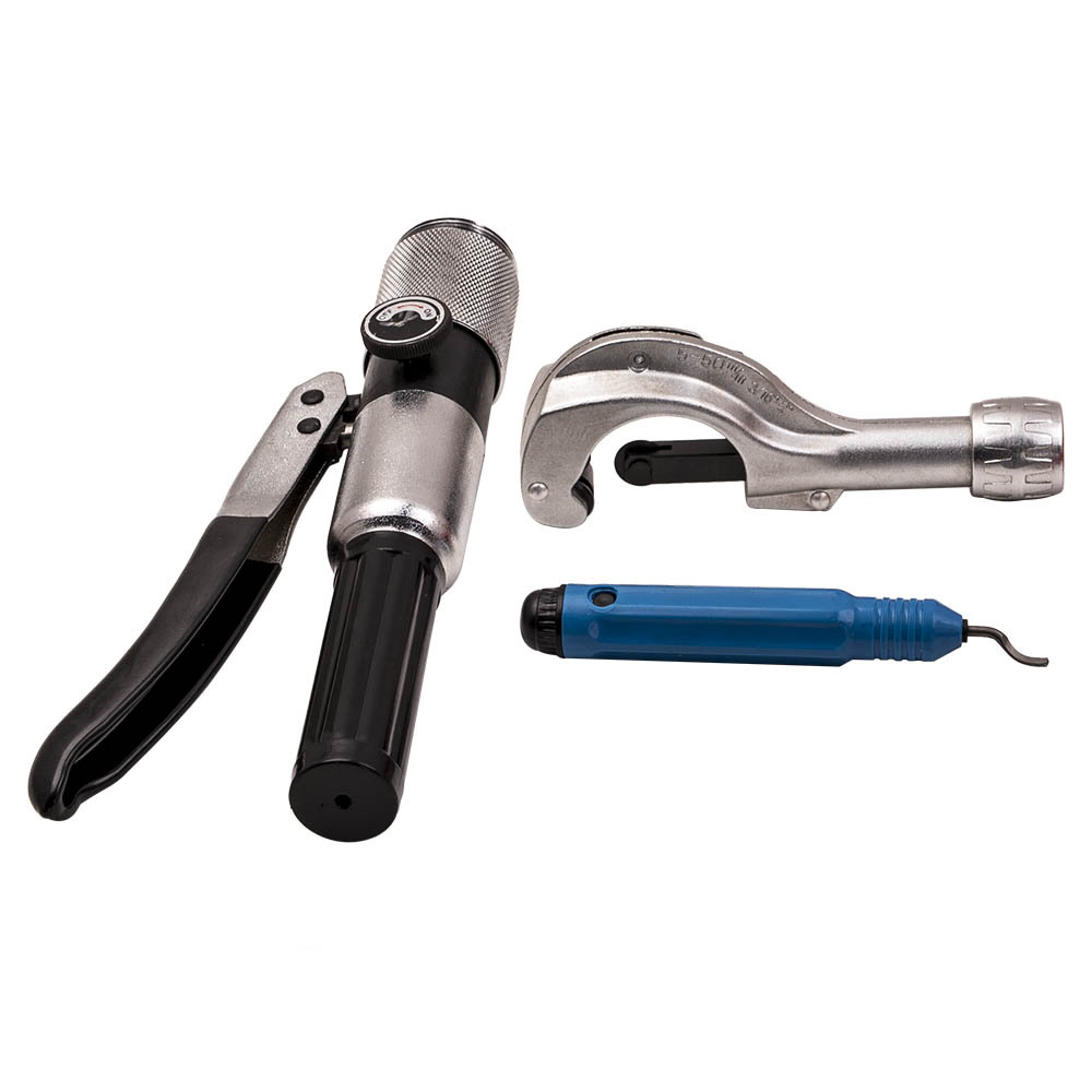 Hydraulic Tube Pipe Expander Swaging 7 Lever HVAC Punches Tool Kit Tube Cutter