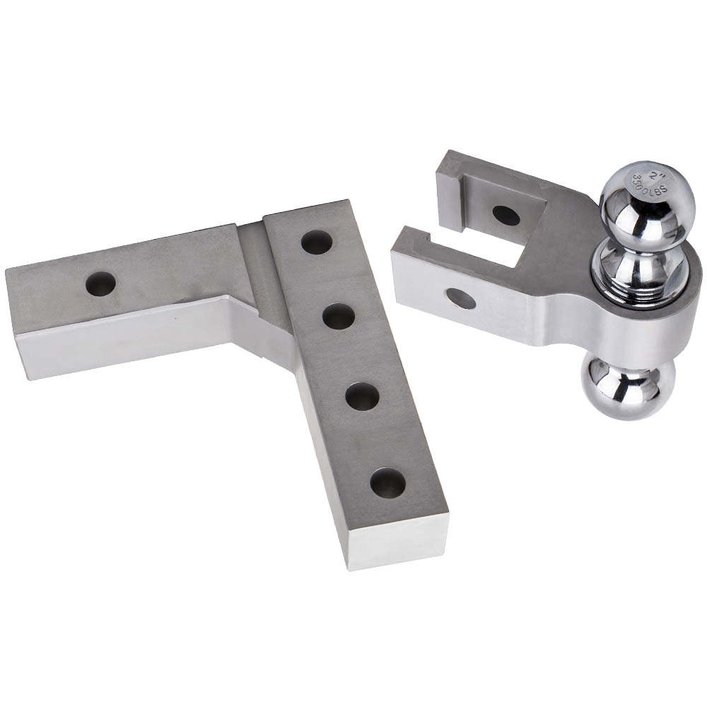 Aluminum Adjustable Raise Drop Tow Hitch Mount and Lock and 2" & 25/16