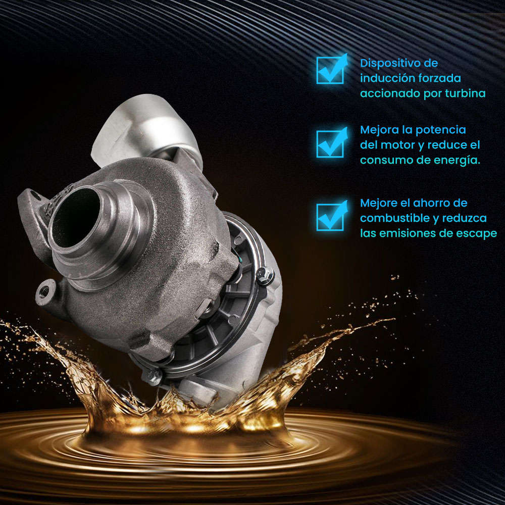 Turbo turbocompresor turbocompresor 1.6HDI TDCI 109 HP 80KW Compatible para Ford Citroen compatible para Peugeot Volvo Mazda Mini 1340133