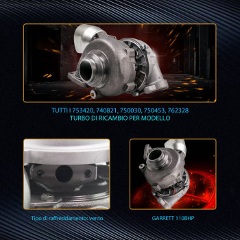 Turbocompressore Compatibile per Ford Focus C-Max 1.6 TDCi 80 kW 109 PS DV6TED4 3M5Q-6K682-AE 753420