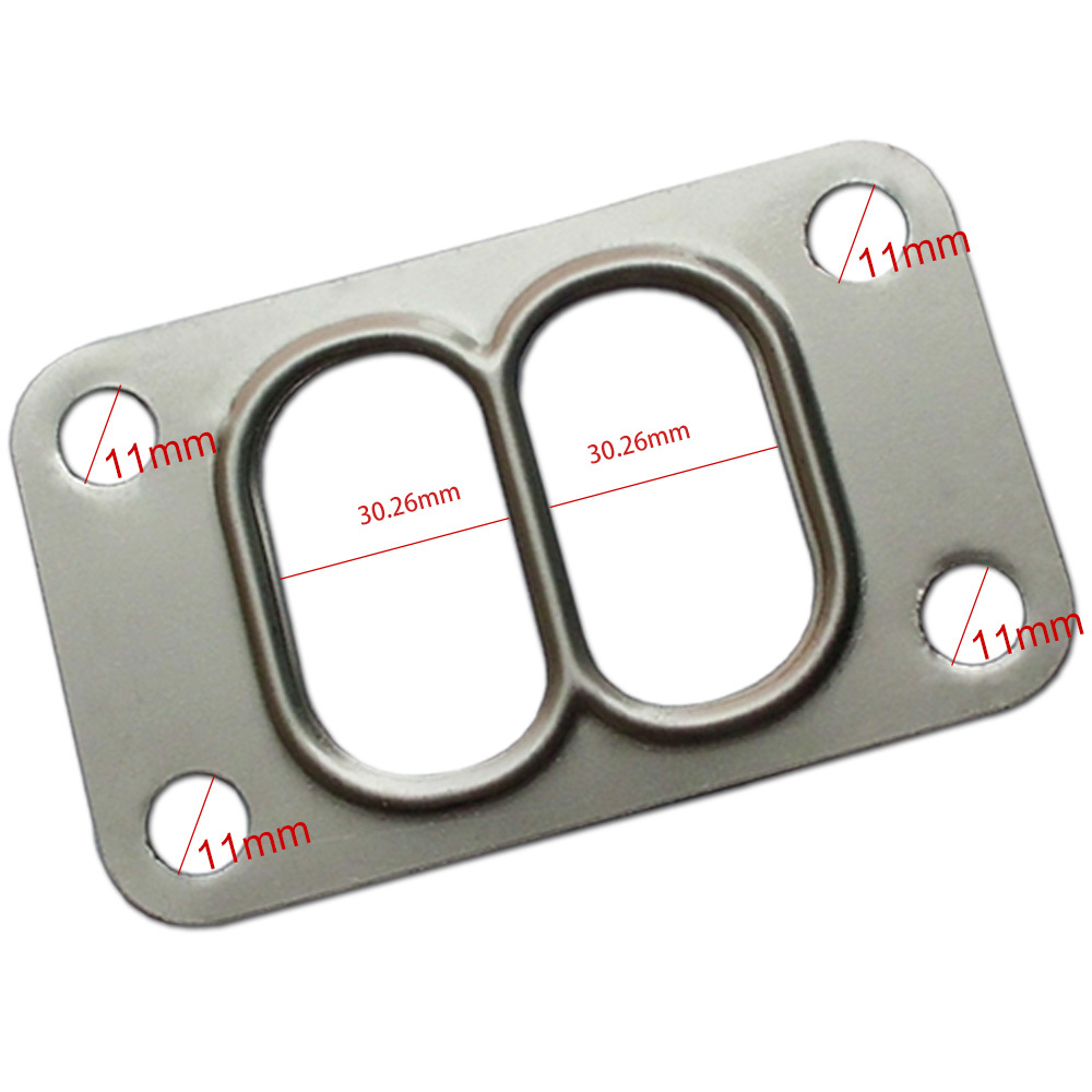 For High Performance Universal T3 Turbo Flange Twin Scroll Entry Divided Pressed Exhaust Manifold Gasket