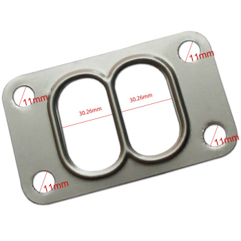 For High Performance Universal T3 Turbo Flange Twin Scroll Entry Divided Pressed Exhaust Manifold Gasket