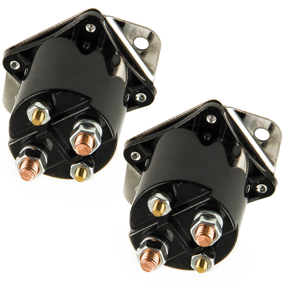 2x 12V Solenoid Switch 1013609 for Club Car compatible for DS 1984-Up and Precedent Gas compatible for Golf Cart